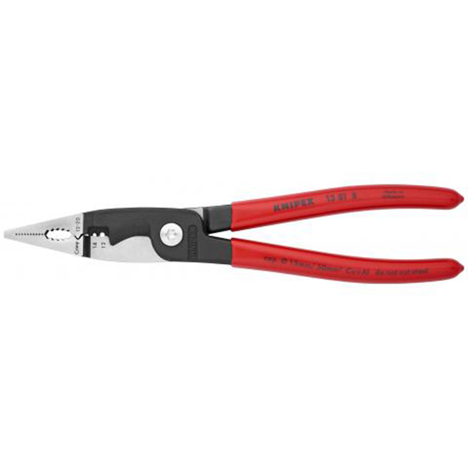 KNIPEX® 8in 6-in-1 Electrical Installation Pliers 12 and 14 AWG