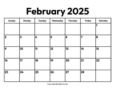 February 2025 Calendar