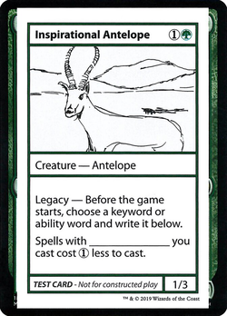 Inspirational Antelope Playtest