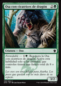 Osa con cicatrices de dragón