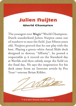 Julien Nuijten Bio Card