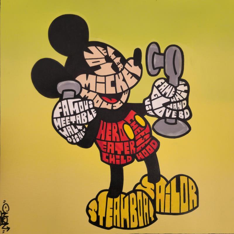 Peinture ALLO ? MICKEY par Cmon | Tableau Pop-art Icones Pop