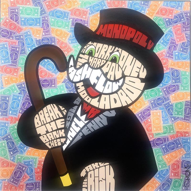 Peinture Mr Monopoly par Cmon | Tableau Pop-art Portraits