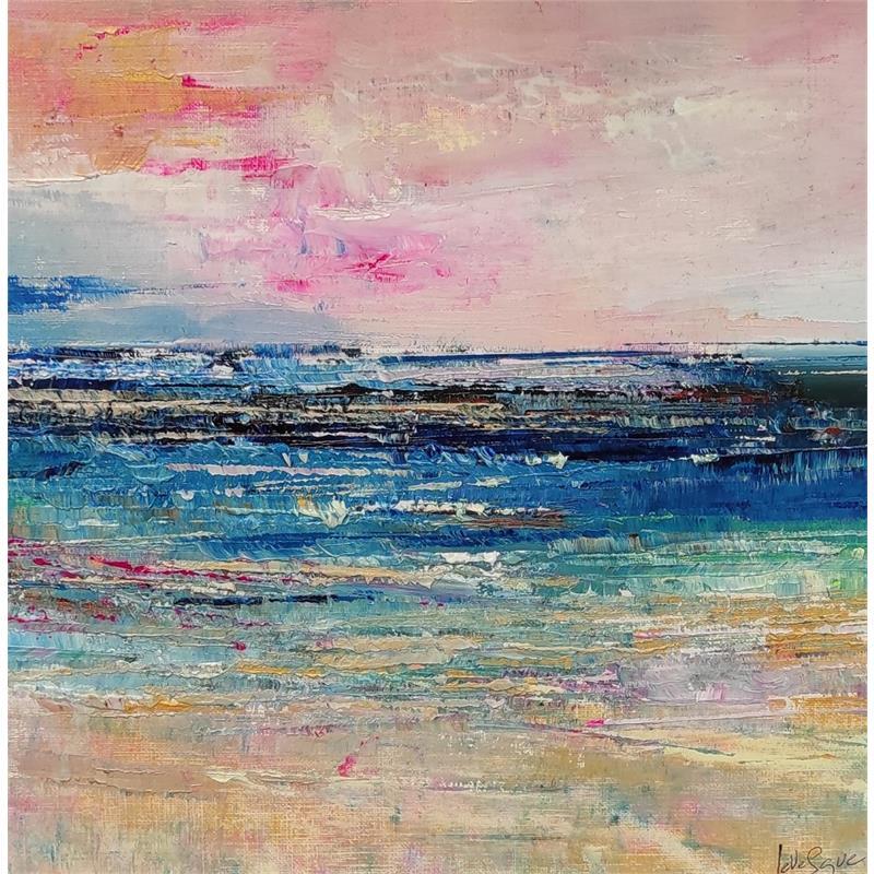 Painting Ciel rose by Levesque Emmanuelle | Painting Raw art Oil Marine