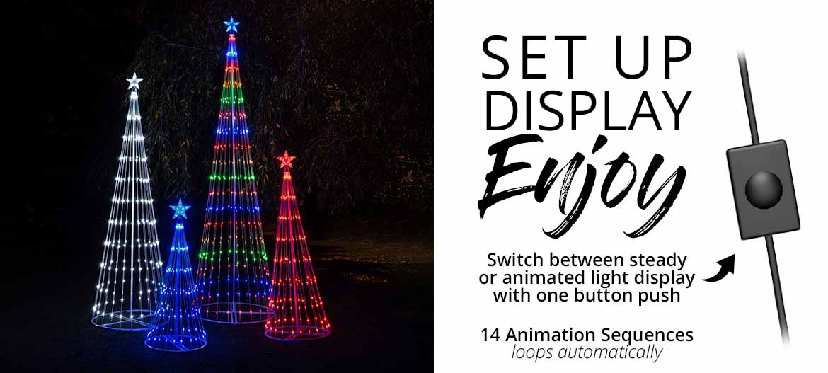 LED Light Show Outdoor Christmas Tree Animations