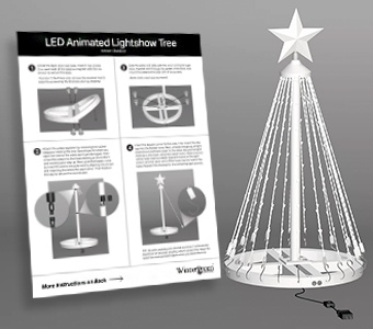 LED Light Show Outdoor Christmas Tree Easy Assembly