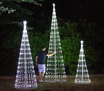 LED Light Show Outdoor Christmas Tree Cool to the Touch