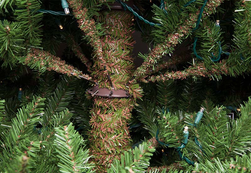 Prelit Trees Hinged Branch Construction