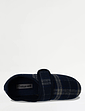 Cushion Walk Wide Fit Touch Fasten Slippers - Navy