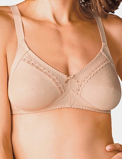 Cotton Soft Bra by Naturana Beige