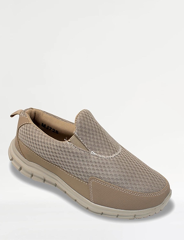 Pegasus Mesh Slip On Wide Fit Trainer