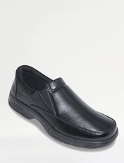 Cushion Walk Wide Fit Slip on Shoe with Gel Pad Black