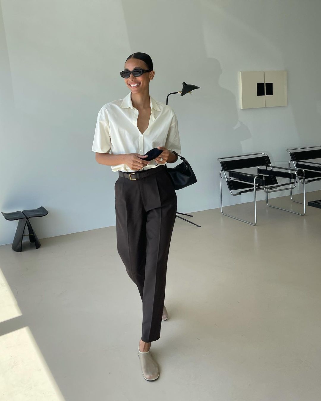 7 Easy and Chic Ways to Wear Black Trousers This Spring | Who What Wear UK