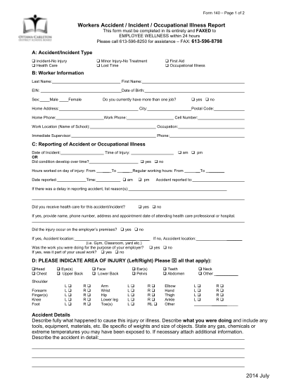 17 workplace accident report - Free to Edit, Download & Print | CocoDoc