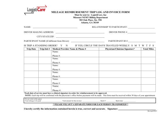 23 Mileage Reimbursement Spreadsheet Page 2 - Free To Edit, Download 