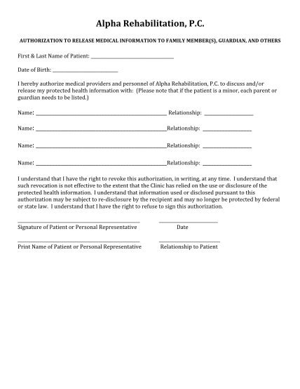 94 hipaa authorization to release medical information form page 6 ...