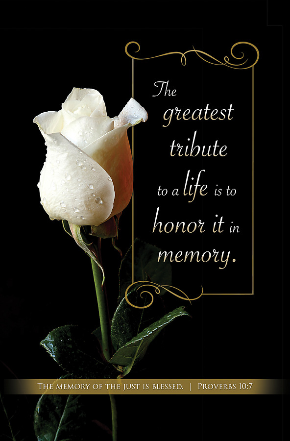 The Greatest Tribute to a Life.Remembrance Regular | Cokesbury