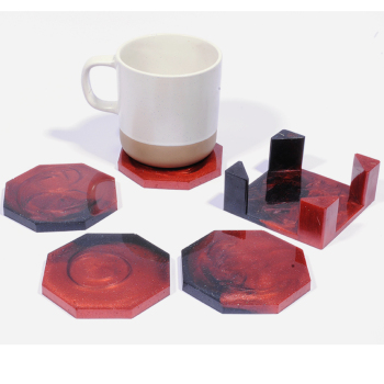 Octagon Coaster Set Silicone Resin Mold