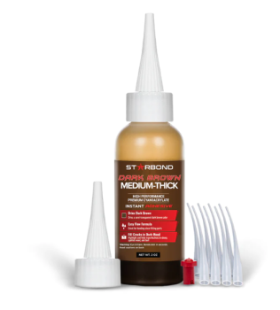 Starbond BR-500 Dark Brown Medium Thick CA Glue 2 oz