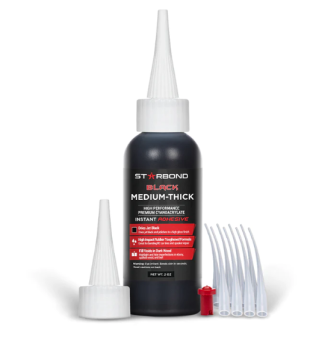 Starbond KBL-500 Black Medium Thick CA Glue 2 oz