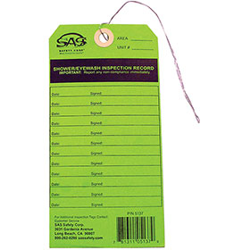 SAS Eyewash Inspection Tag