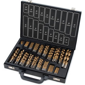 Titan 170-Piece Titanium Coated Drill Bit Set 11170