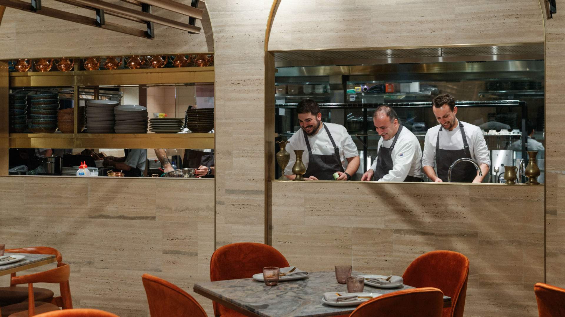 Chefs working at Babylon Rooftop & Garden Bar