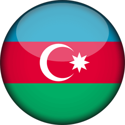 Flag of Azerbaijan - 3D Round