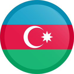 Flag of Azerbaijan - Button Round