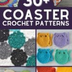 Crochet coaster patterns collage