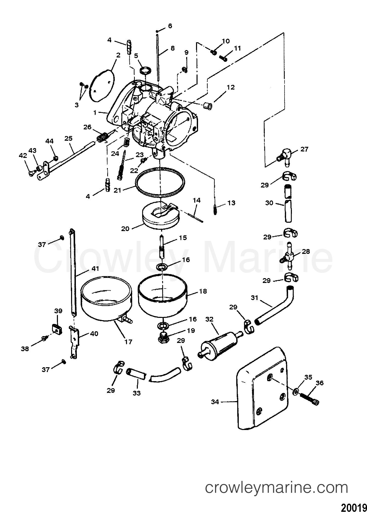 CARBURETOR - 1996 Outboard 120 H120412SD [ELPT] | Crowley Marine