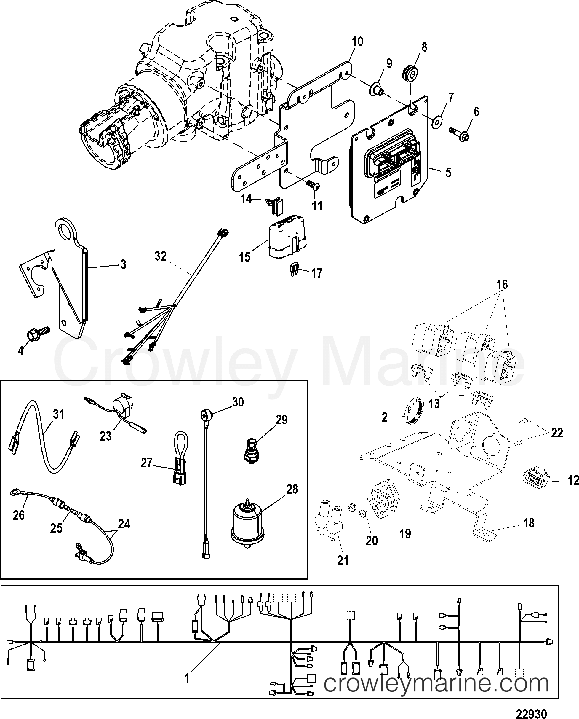 ELECTRICAL COMPONENTS - 1998 Stern Drive 4.3L [ALPHA MPI] 424106LUS ...