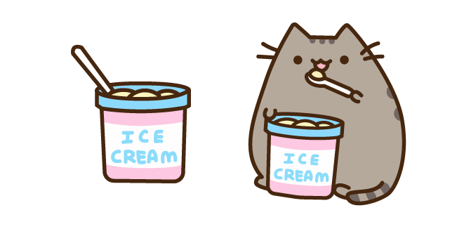 Pusheen and Ice Cream Cursor