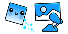 Geometry Dash Cube 102 and Robot 1 Cursor