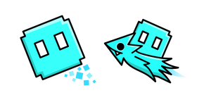 Geometry Dash Cube 50 and Ship 22 Cursor