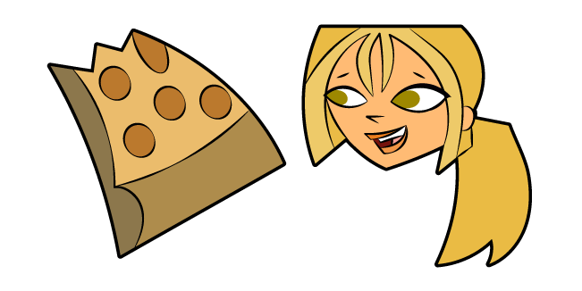 Total Drama Bridgette and Pizza cursor – Custom Cursor