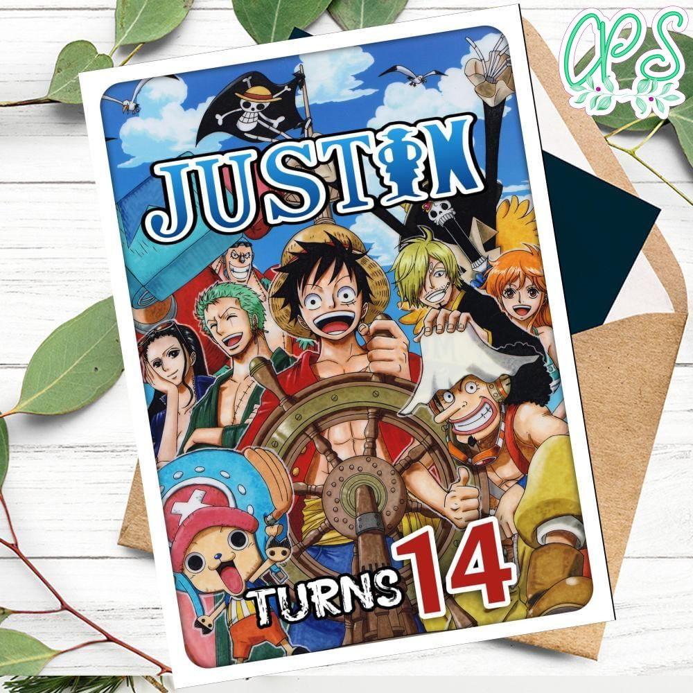 One piece Personalized Birthday Card