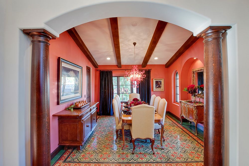 Bright and colorful modern Moroccan dining room [From: Studio Blu Interior Design / Luke Gibson Photography]