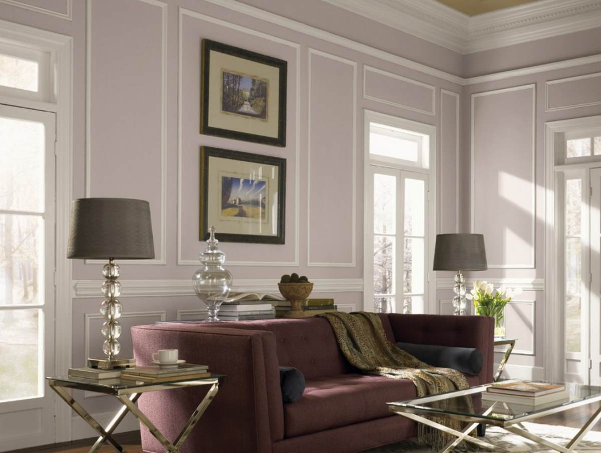 Shades of taupe in an elegant living room