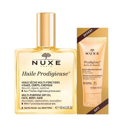 Nuxe - NUXE Huile Prodigieuse Çok Amaçlı Kuru Bakım Yağı 100 ml - Duş Jeli HEDİYE