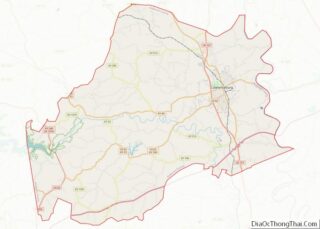 Map of Anderson County, Kentucky