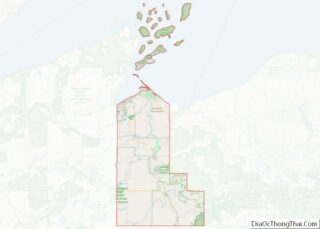 Map of Ashland County, Wisconsin