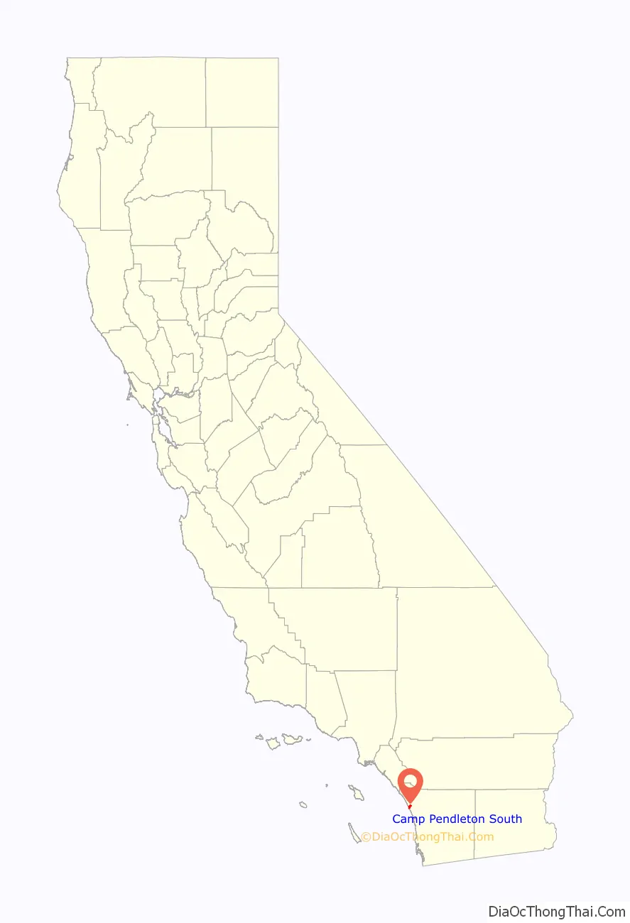 Map of Camp Pendleton South CDP