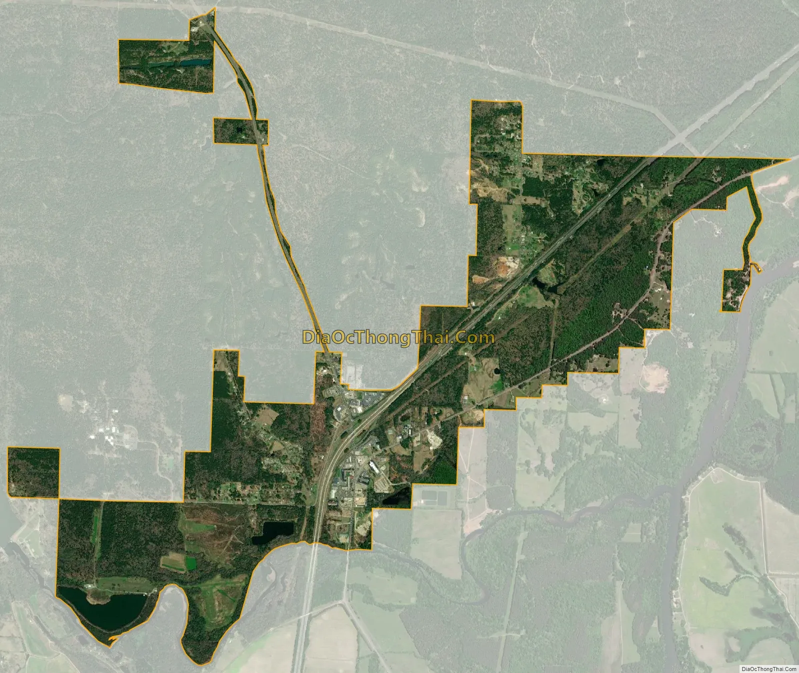 Map of Caddo Valley town