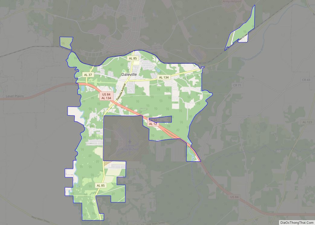 Map of Daleville city, Alabama - Thong Thai Real