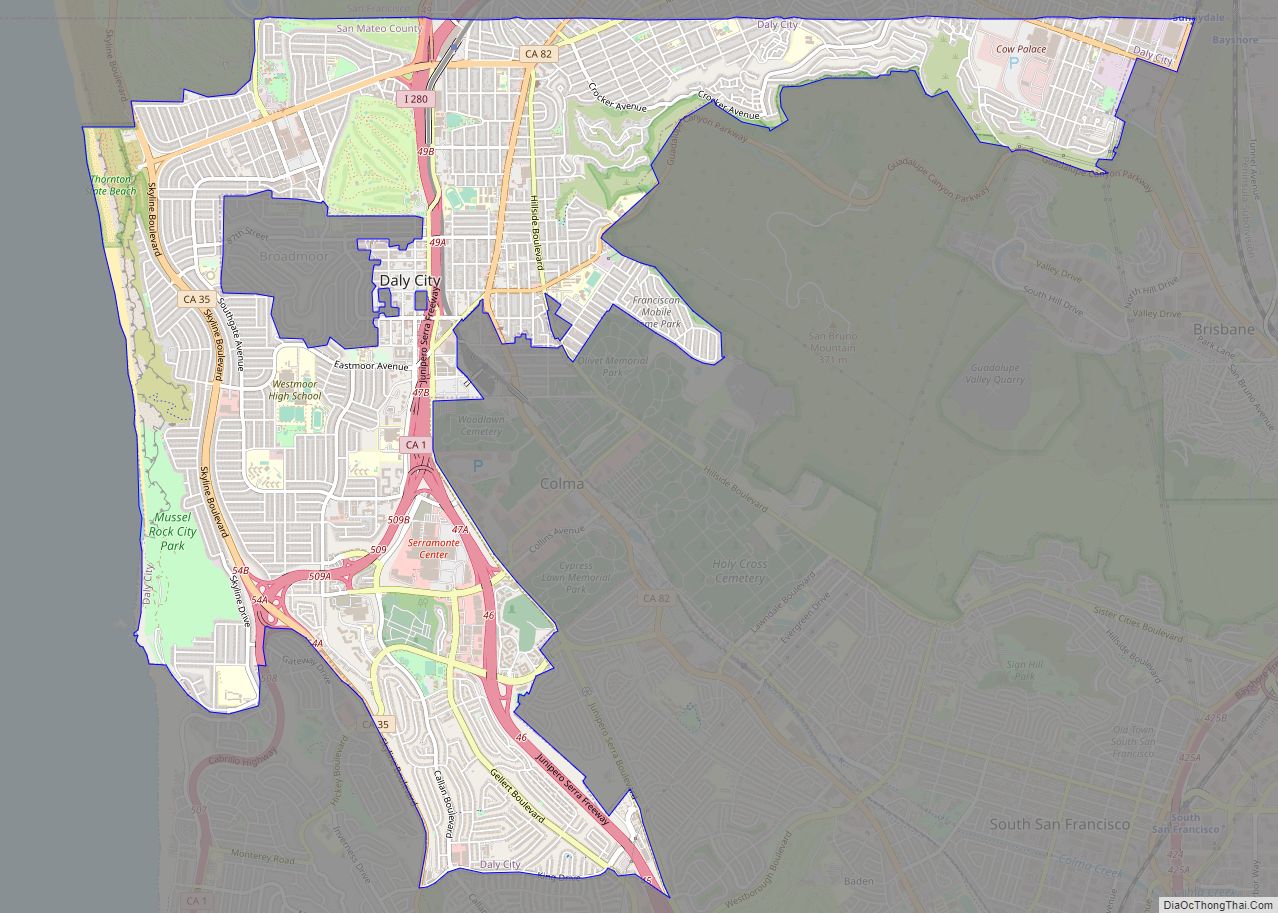 Map of Daly City