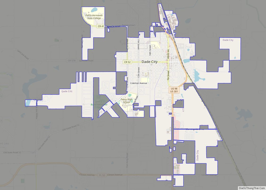 Map of Dade City