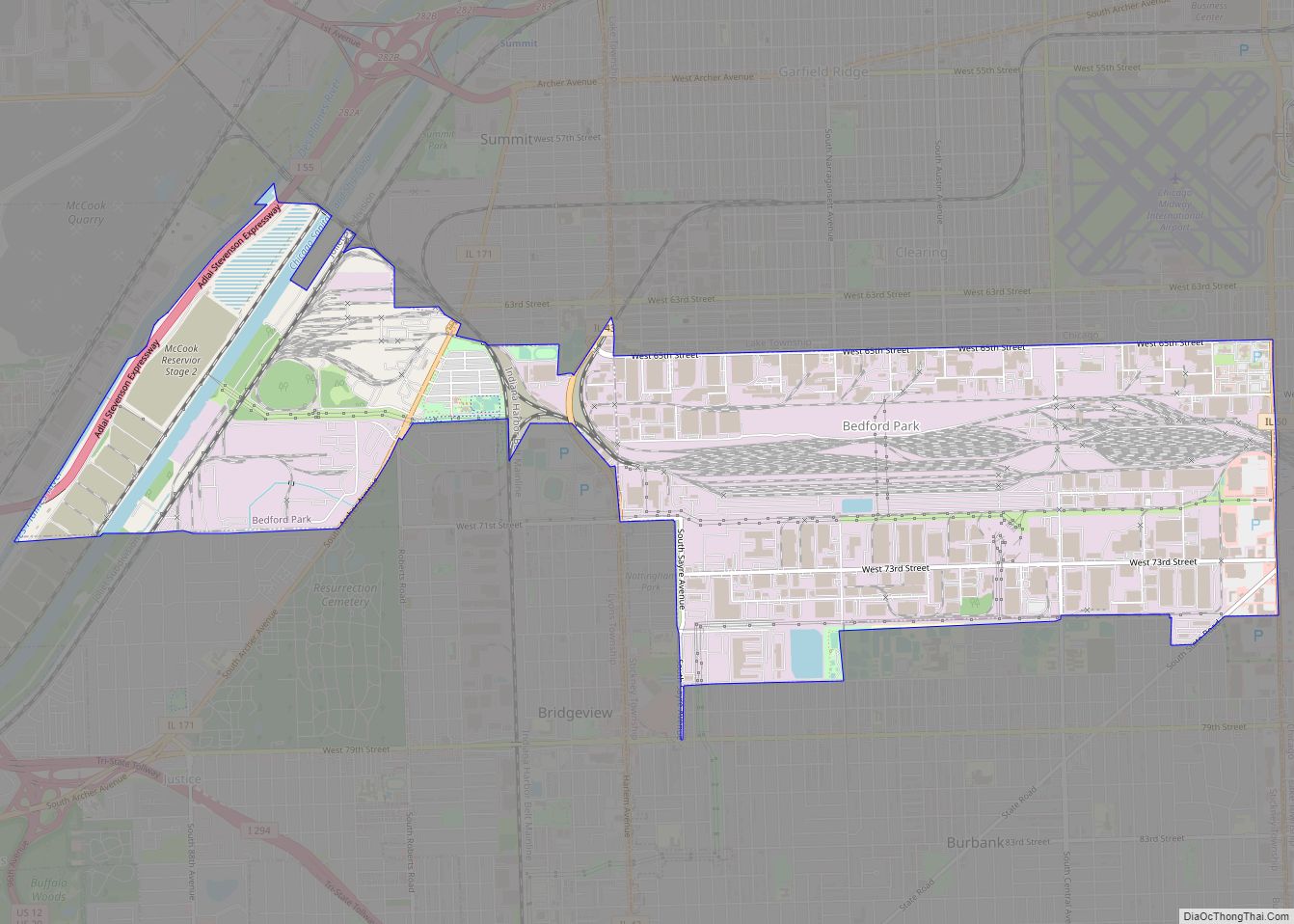 Map of Bedford Park village