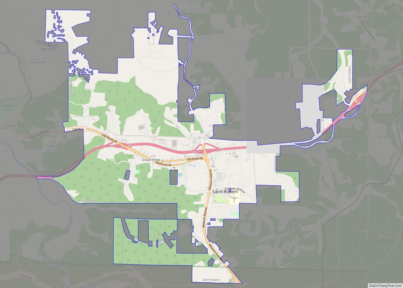 Map of St. Robert city - Thong Thai Real