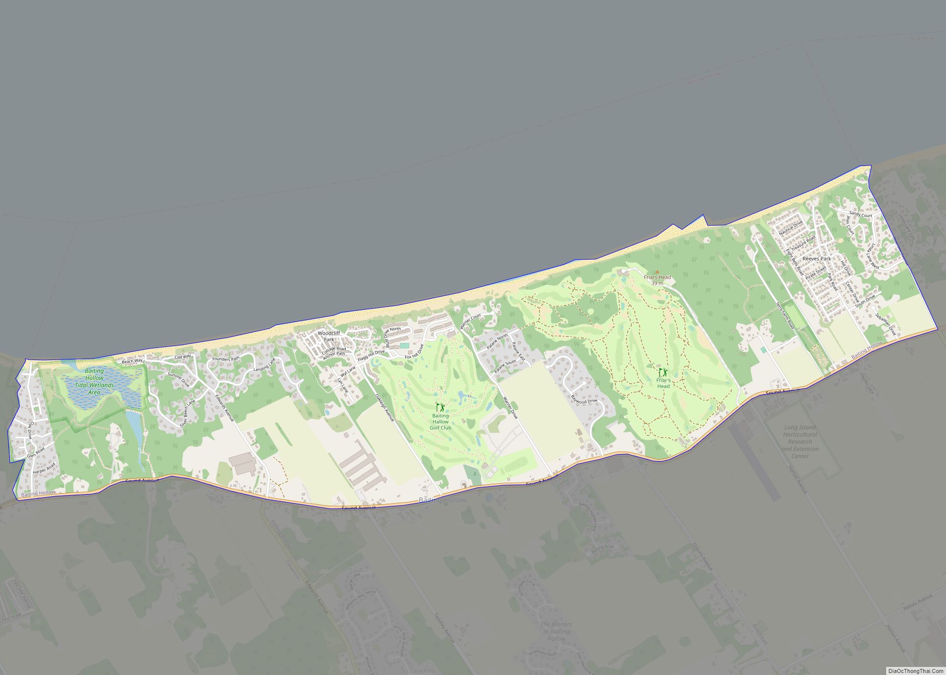 Map of Baiting Hollow CDP